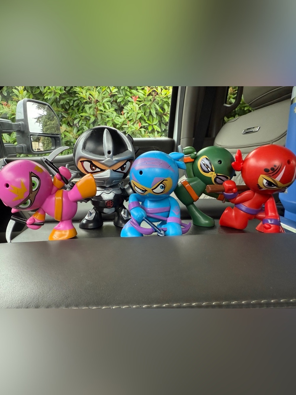 Farting Ninja Figures motion activated, 5 Fart Ninja Prank Toy Red Blue Pink